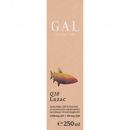 GAL Q10 koenzimes lazacolaj 250ml - 3300mg Omega 3 + 100 mg Q10