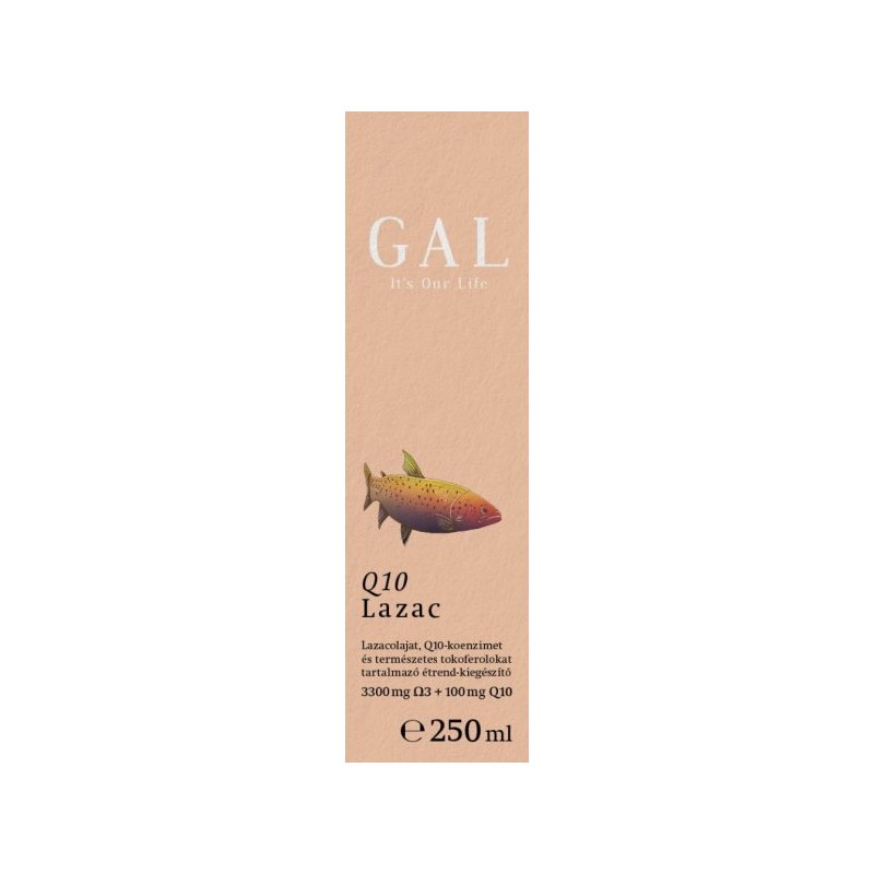 GAL Q10 koenzimes lazacolaj 250ml - 3300mg Omega 3 + 100 mg Q10