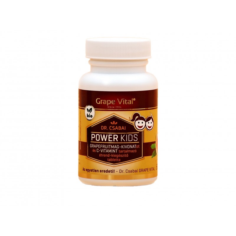 Dr. Csabai Grape Vital® Power Kids vitaminos tabletta, 60 db