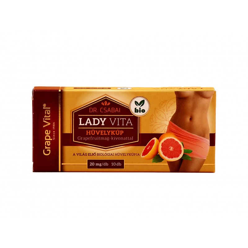 Dr. Csabai Grape Vital Lady Vita vaginálne čapíky, 10ks