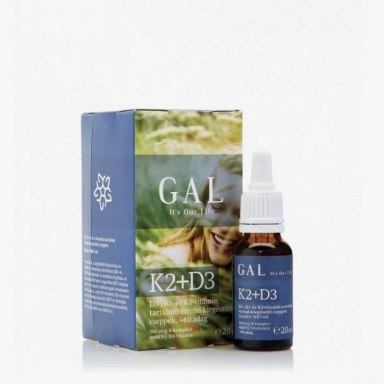 GAL K2+D3 vitamin, 500 mcg K-komplex + 4000 NE D3