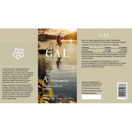 GAL A-vitamin csepp 1000NE, 30ml